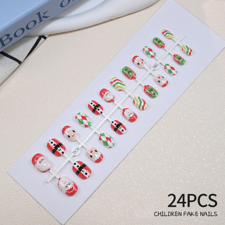 Children's Fun Holiday-Themed Fake Nail Set Kalsten