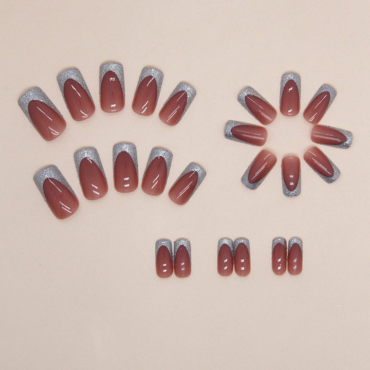 Glittering French Tip Nail Art Kalsten