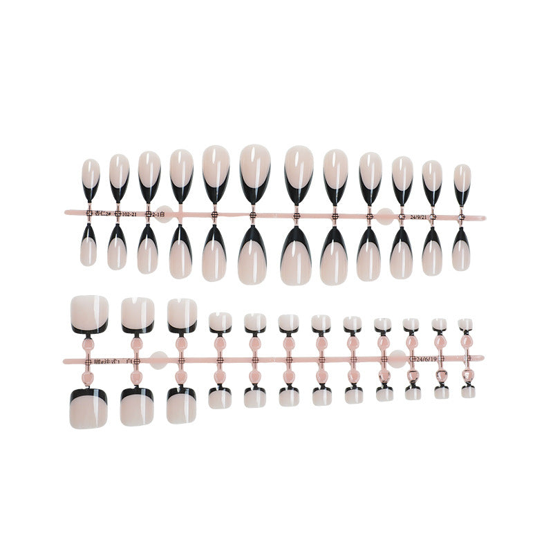 Stylish Press-On Nail Art Set with Elegant Design Kalsten