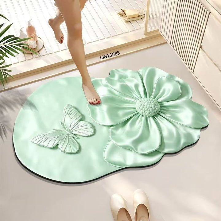 Decorative Floral Bath Mat