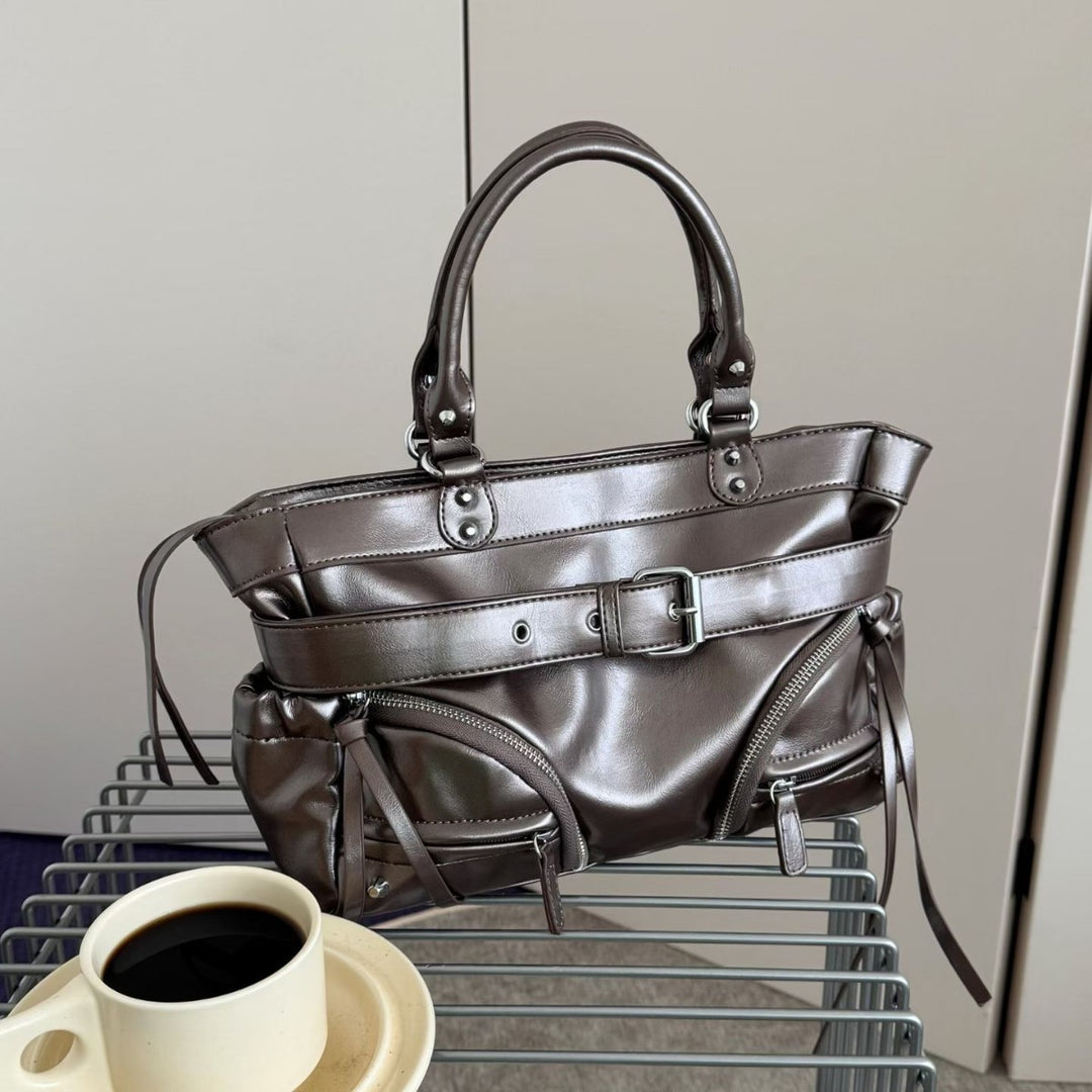 Structured Leather Handbag