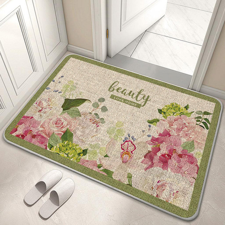 Decorative Floral Welcome Mat Kalsten