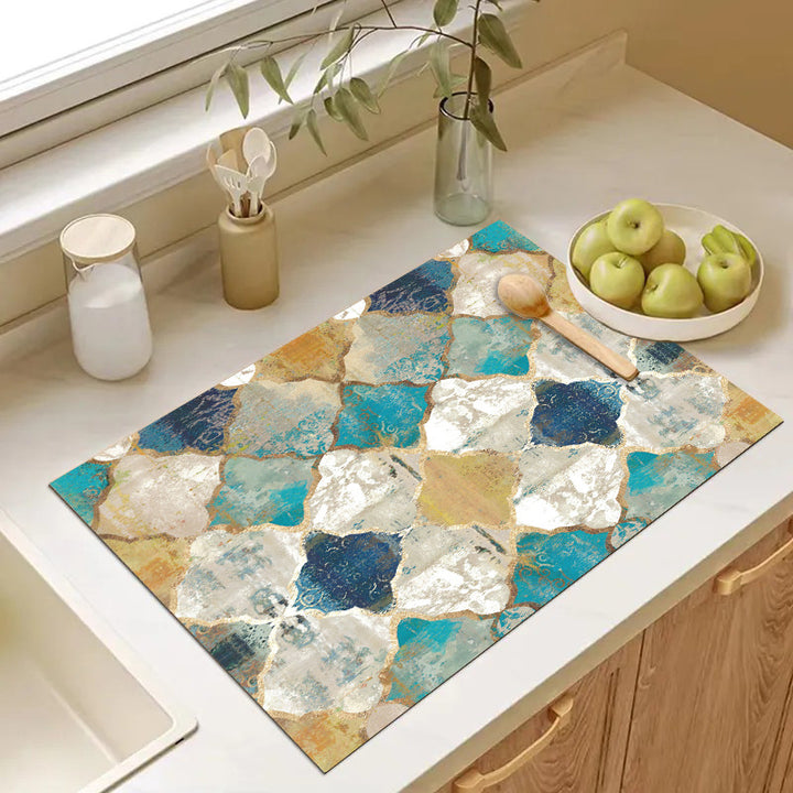 Abstract Geometric Kitchen Mat Kalsten