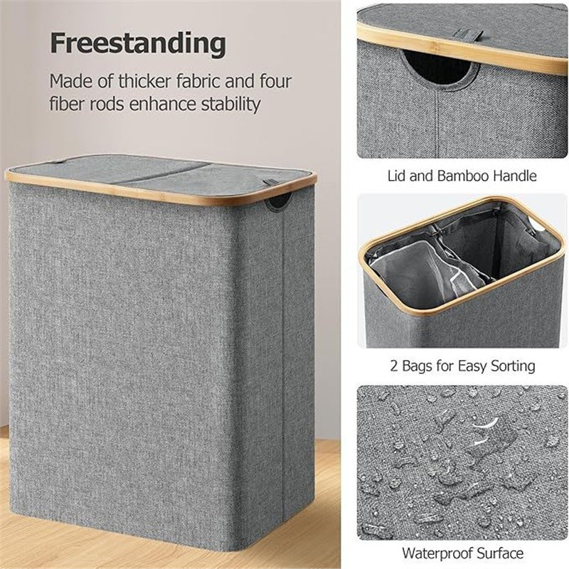 Laundry basket with practical lid and carrying handles Kalsten