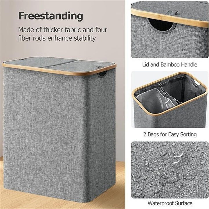 Laundry basket with practical lid and carrying handles Kalsten