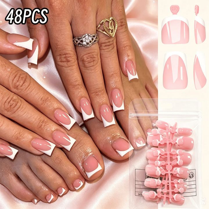 Premium French Tip Press-On Nail Set Kalsten