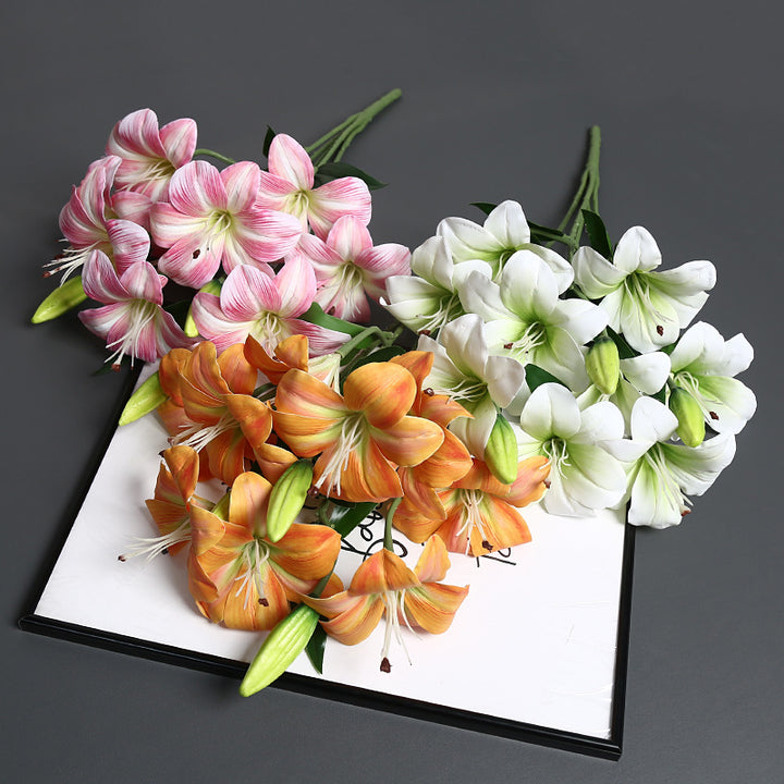 Realistic Lifelike Lily Flower Bouquet