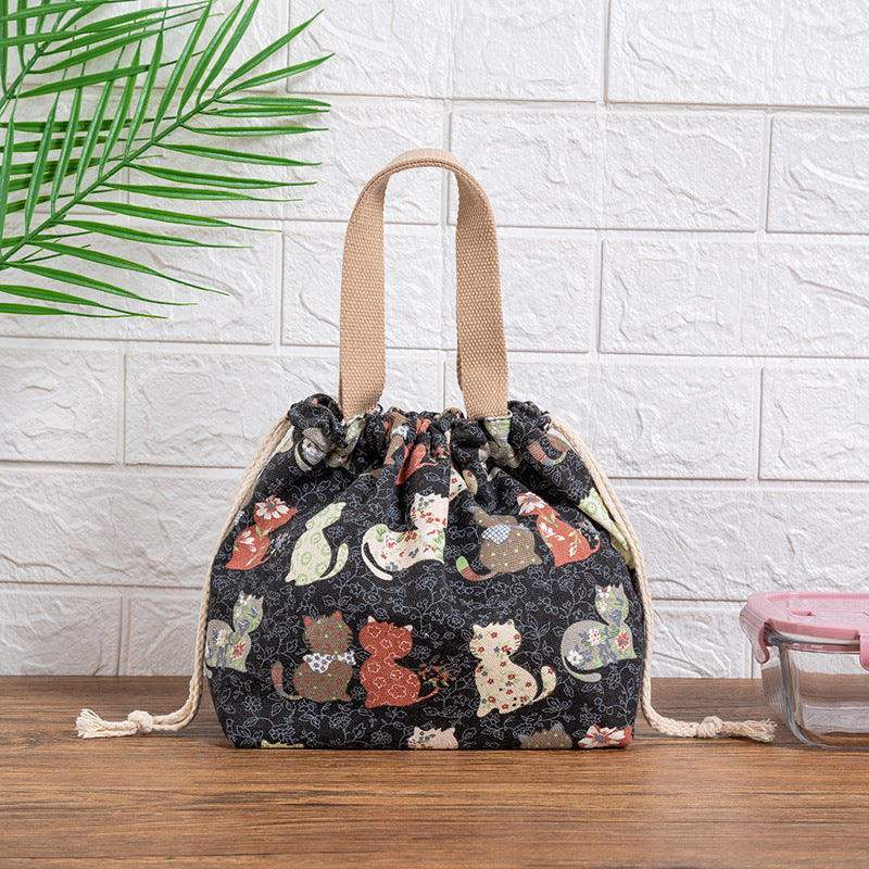 Drawstring Cat-Themed Storage Bag Kalsten