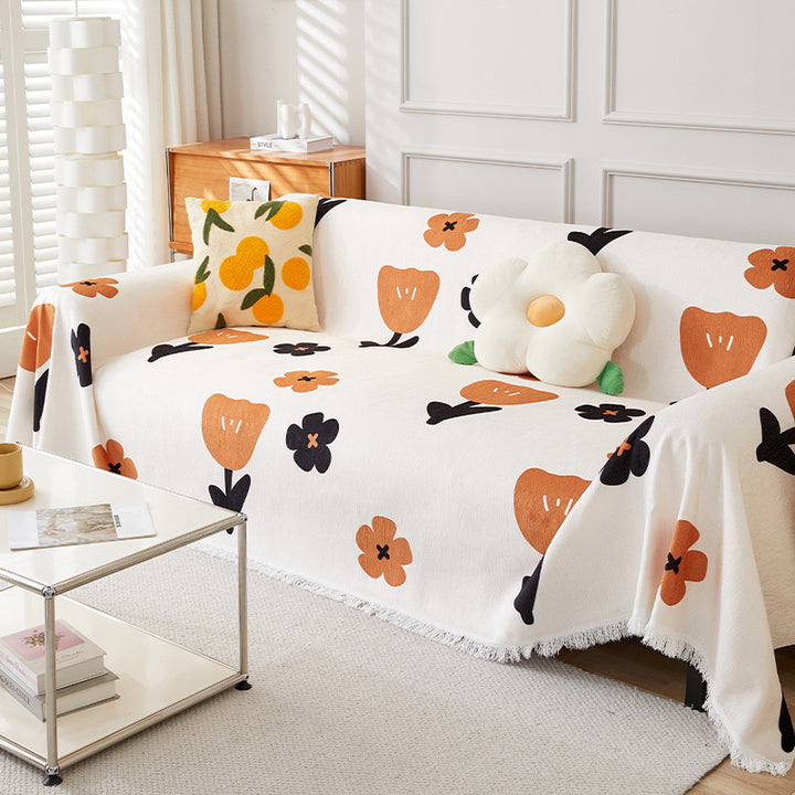 Floral Pattern Throw Blanket