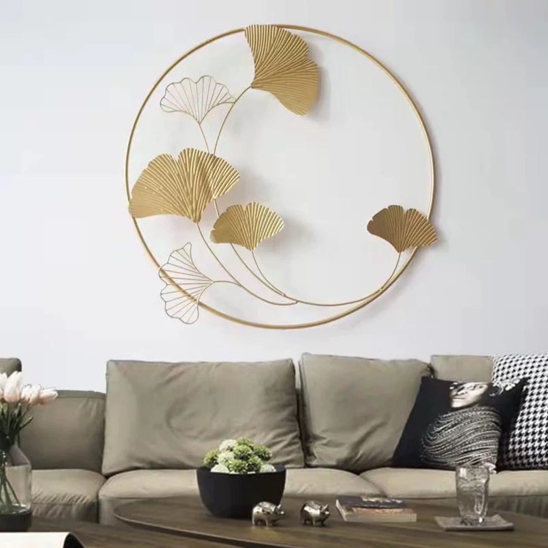 Elegant Ginkgo Leaf Decorative Wall Art Sculpture Kalsten