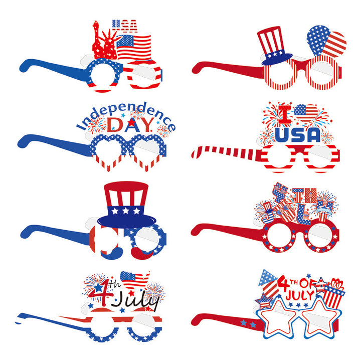 Unisex paper star-shaped tag with USA motif and jute cord Kalsten