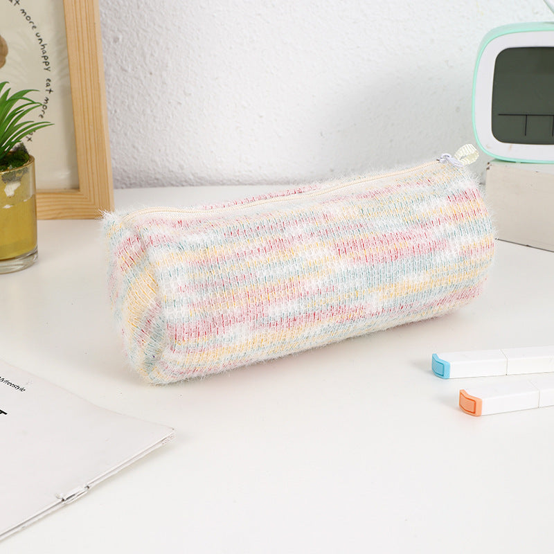 Cozy Multi-Color Zippered Pencil Case