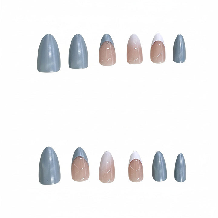 Elegant Ombre Almond-Shaped Press-On Nails Kalsten