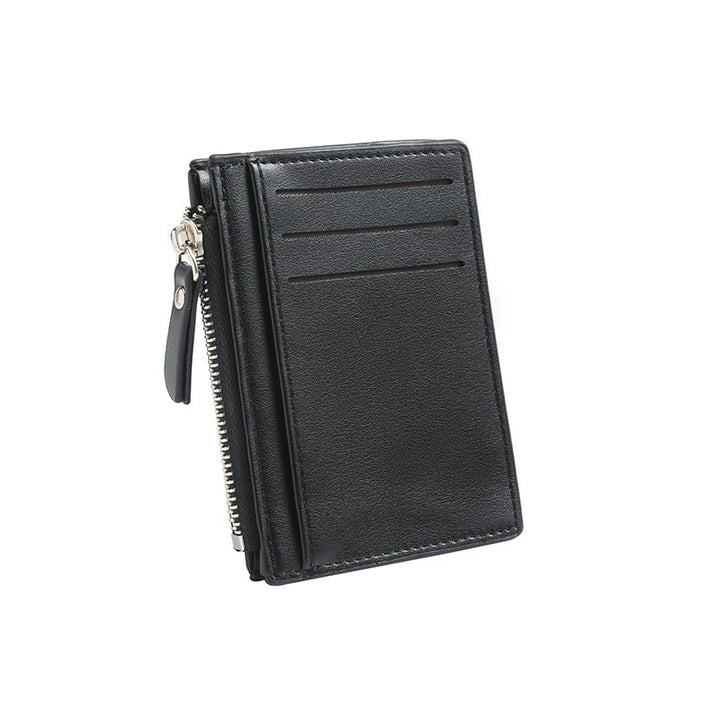 Compact Zippered Leather Cardholder Kalsten