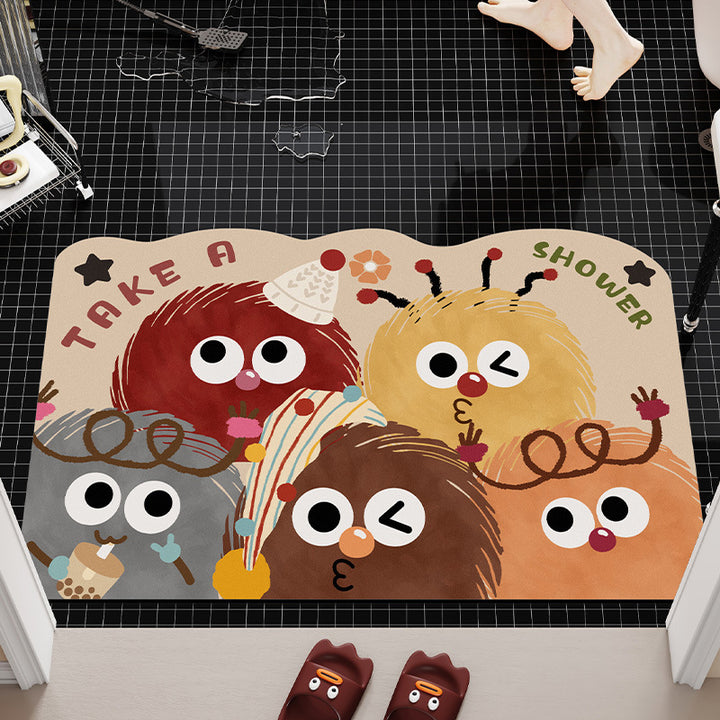 Cartoon-Themed Plush Bath Mat Kalsten
