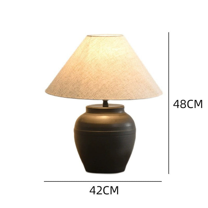 Artistic Table Lamp with Textured Base