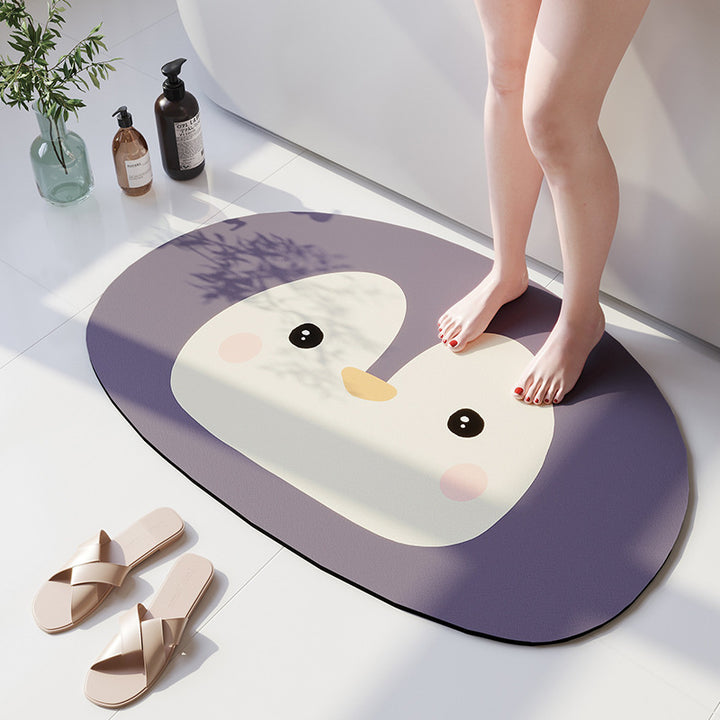 Cartoon Beer-Theme Soft Bath Mat