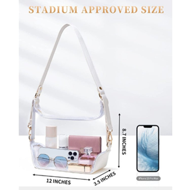 Transparent shoulder bag with modern compartments Kalsten