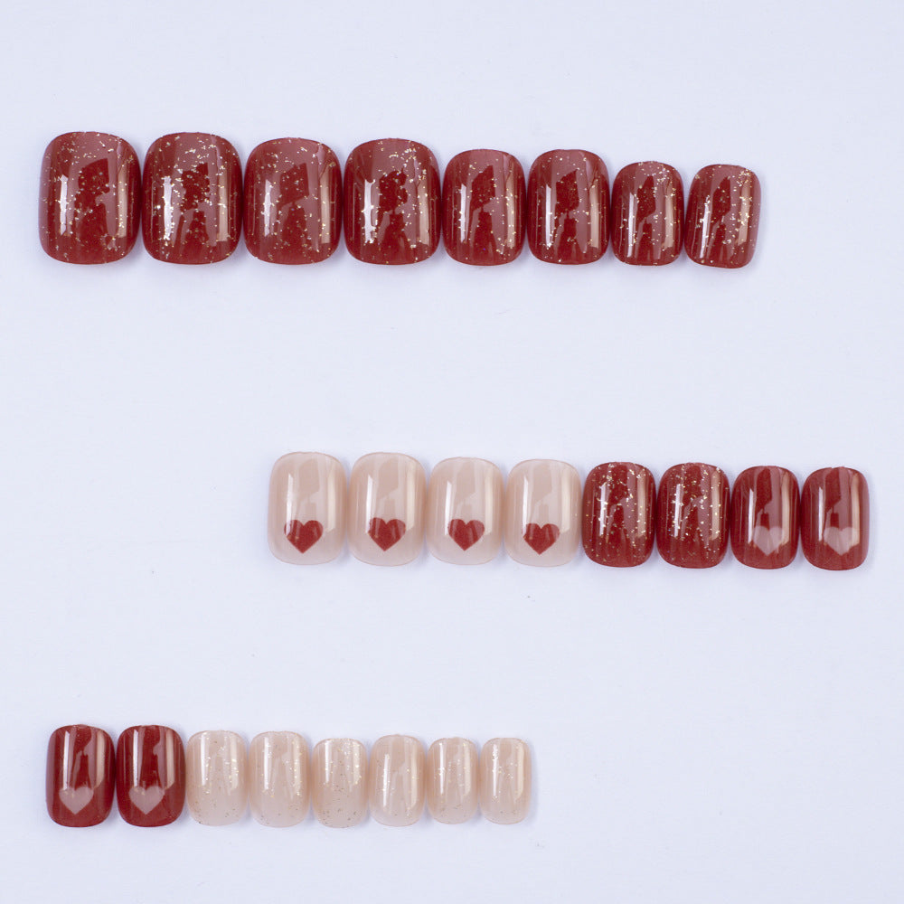 Artificial nails in romantic heart design Kalsten