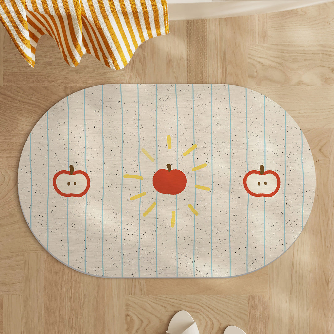 Playful Lemon-Themed Bath Mat Kalsten