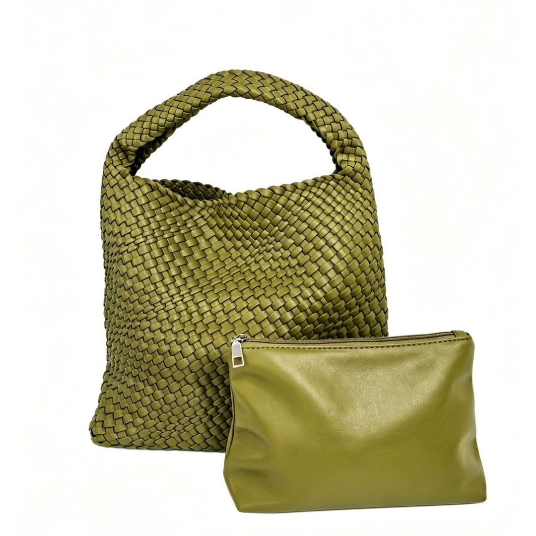 Textured Braided Tote Bag Kalsten