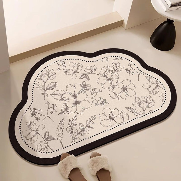 Vintage-Inspired Geometric Bath Mat