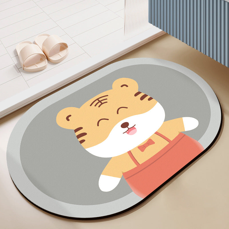 Playful Astronaut-Themed Area Mat