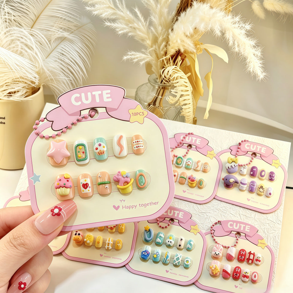 Colorful Nail Art Artificial Nails with Summery Designs Kalsten