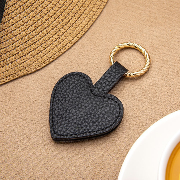 Heart-Shaped Leather Keychain Kalsten
