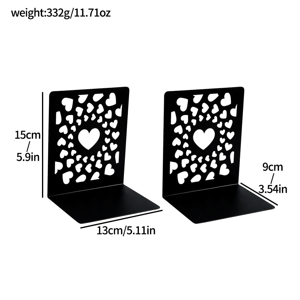 Artistic Heart-Shaped Bookends