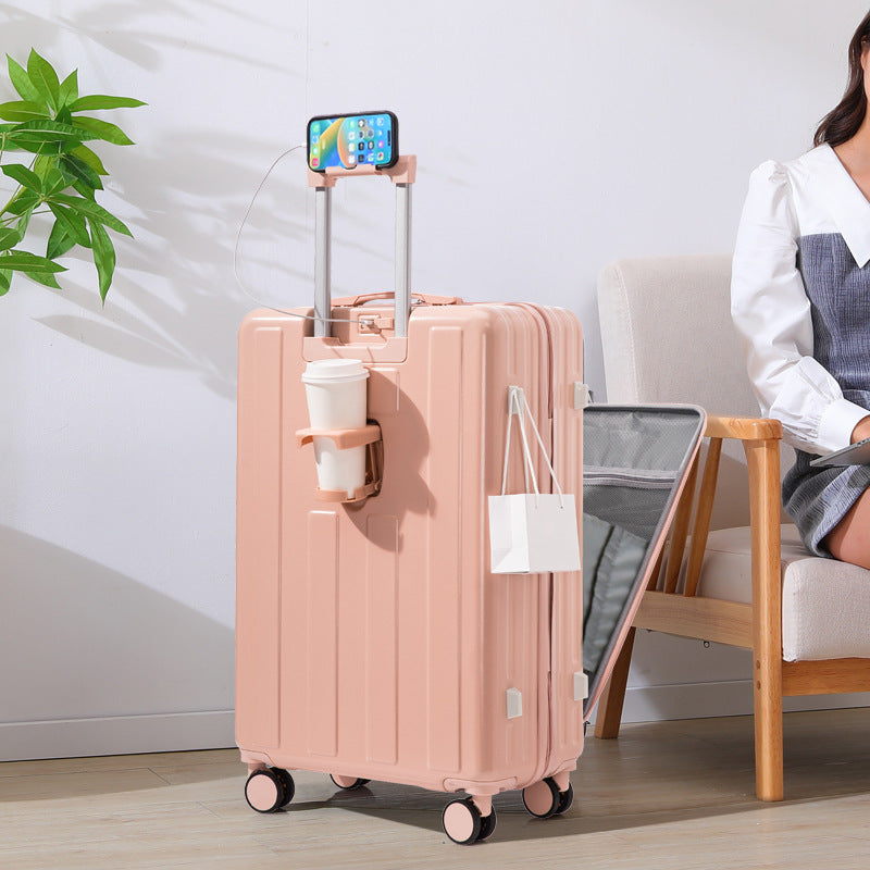 Unisex Smart Hardshell Luggage with Integrated Charging Station Kalsten