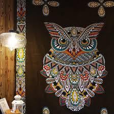 Owl-Inspired Artistic Wall Tapestry