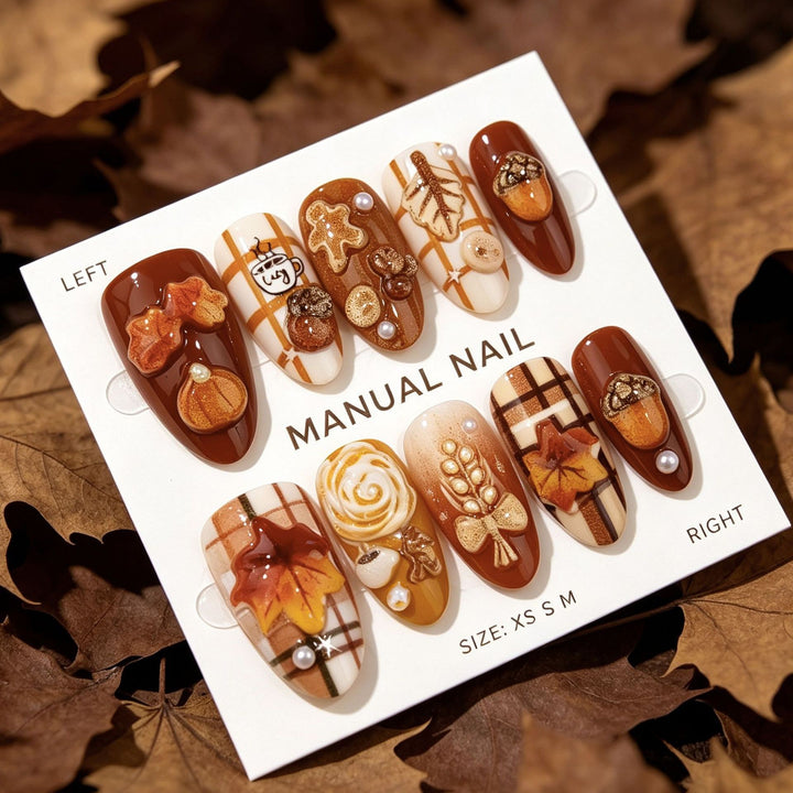 Creative Nail Art Set with Autumn Designs Kalsten