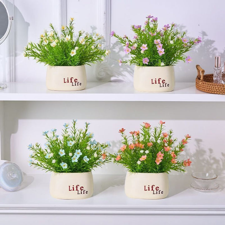 Decorative Potted Faux Flower Arrangement