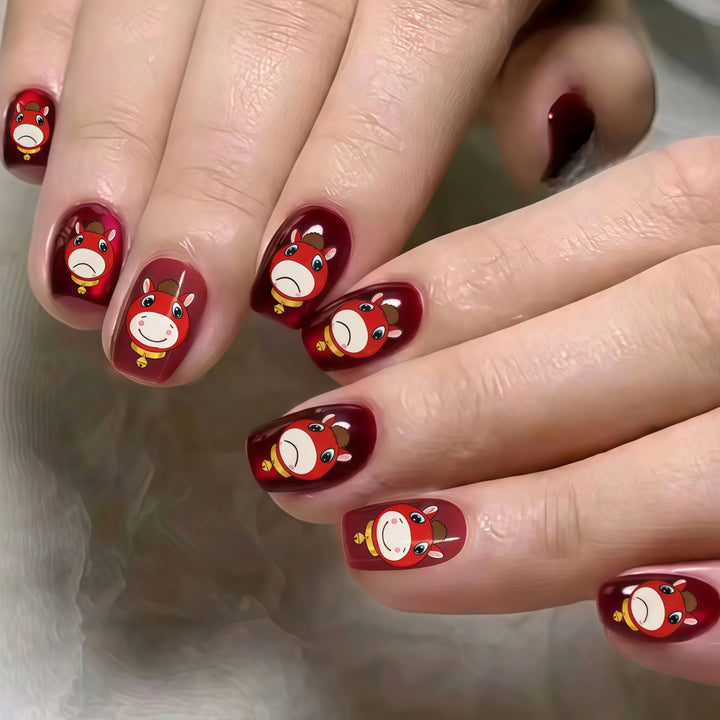 Funny art nails with animal motifs Kalsten