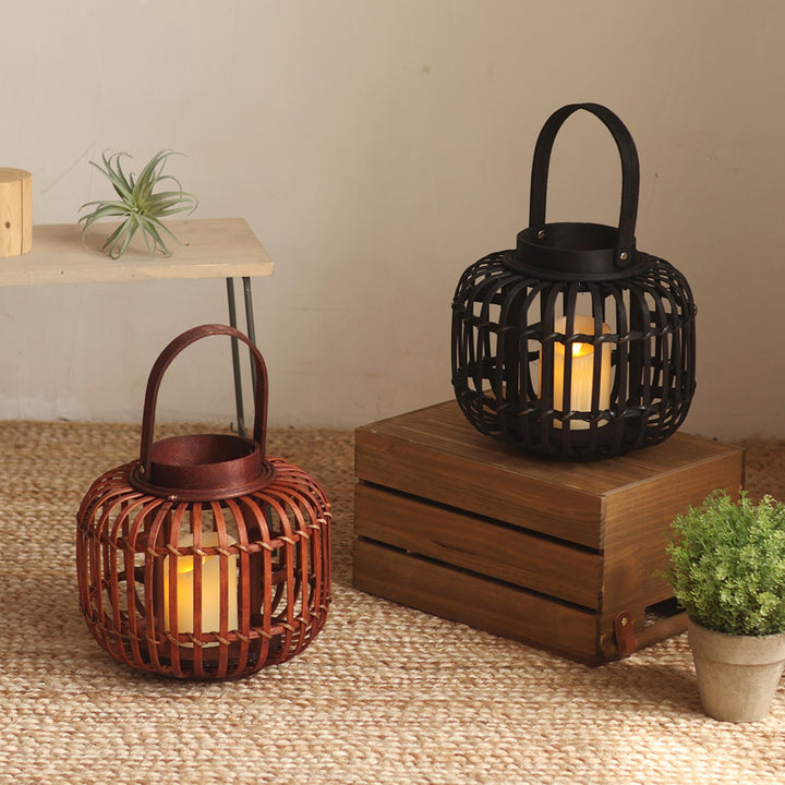 Elegant lantern made of braided material Kalsten