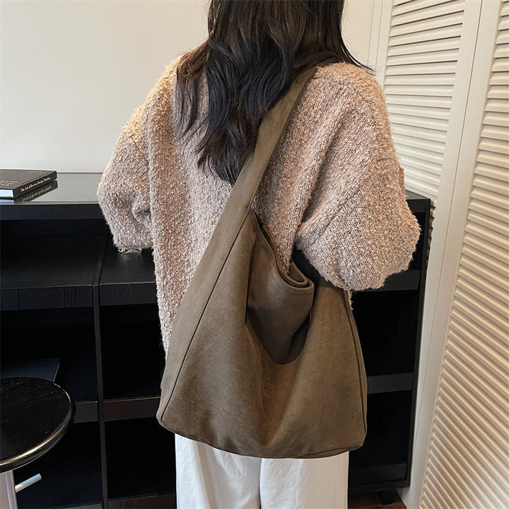 Soft Suede Hobo Tote Bag