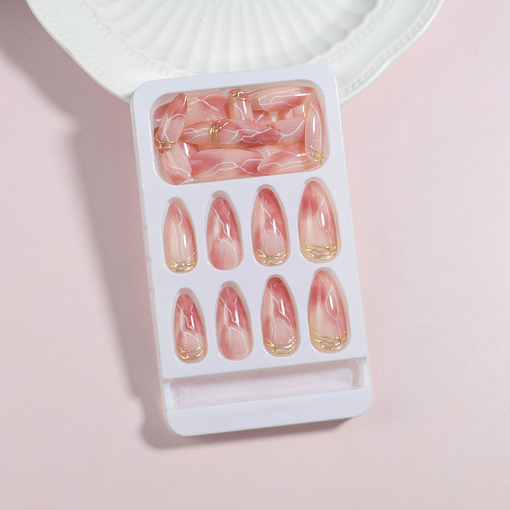 Premium Marble Effect Press-On Nail Set Kalsten