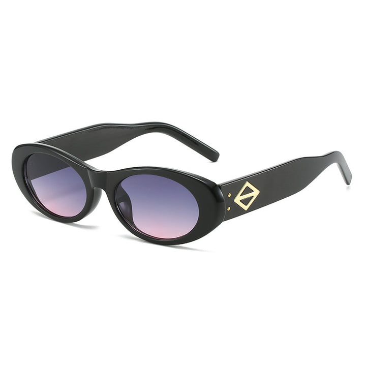 Vintage-Inspired Oval Frame Sunglasses Kalsten