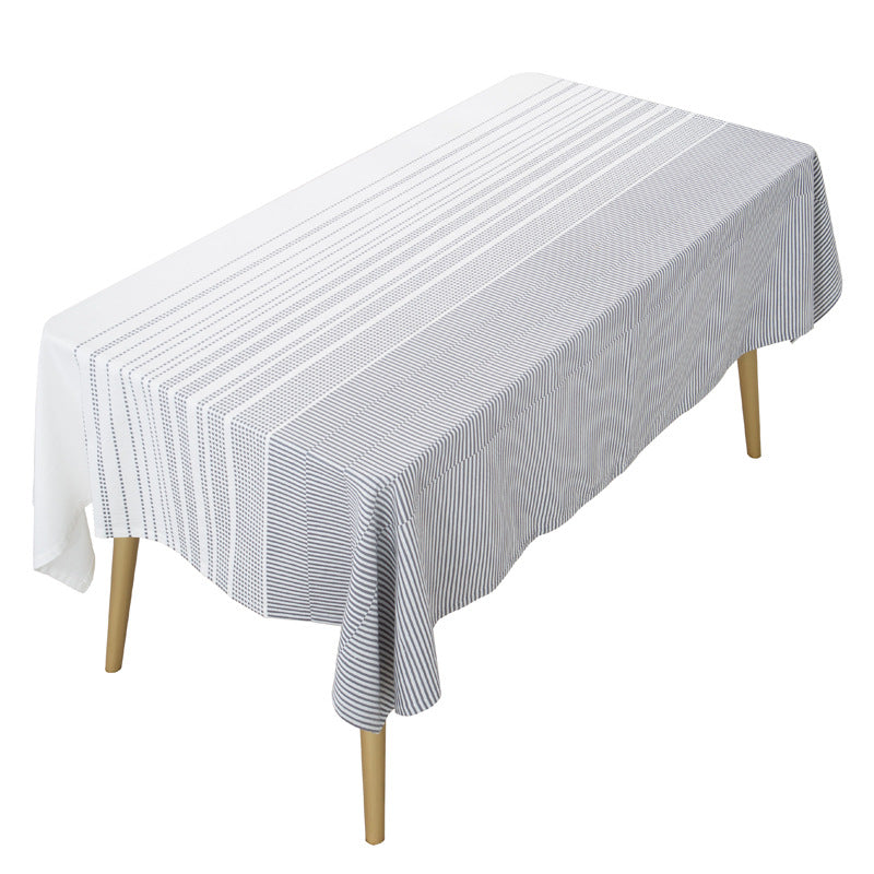 Rectangular tablecloth made of cotton-linen blend with embossed polka dot pattern and water-repellent surface Kalsten