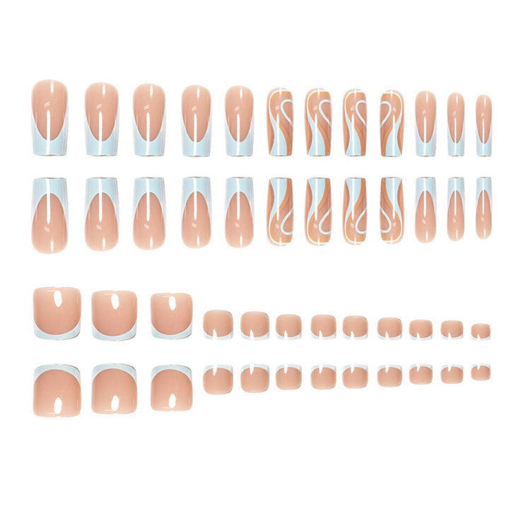 Artistic Swirl Design Press-On Nails Kalsten