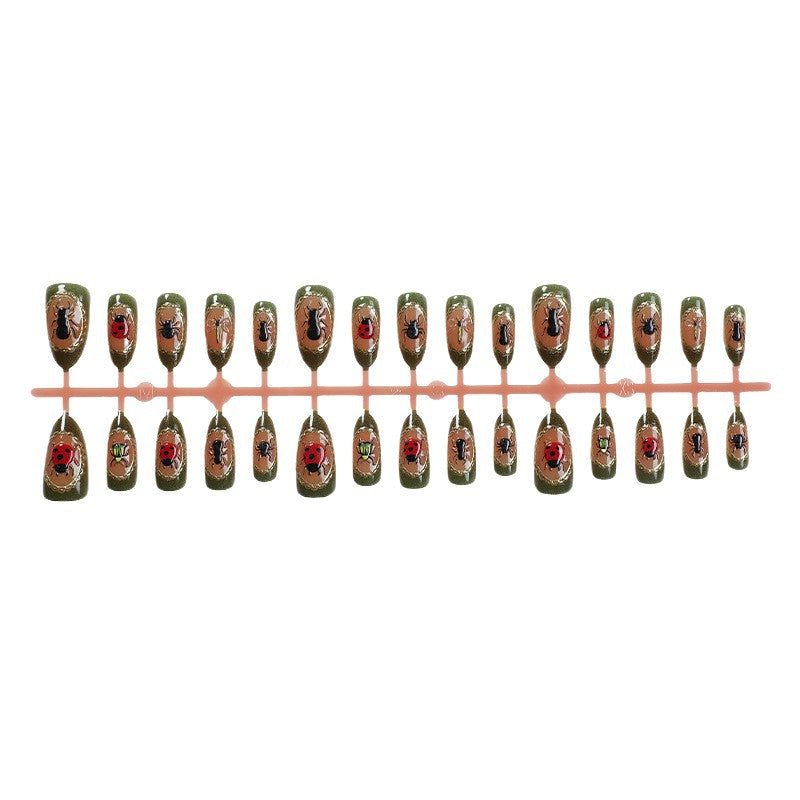 Artistic Insect-Themed Press-On Nail Set kalsten