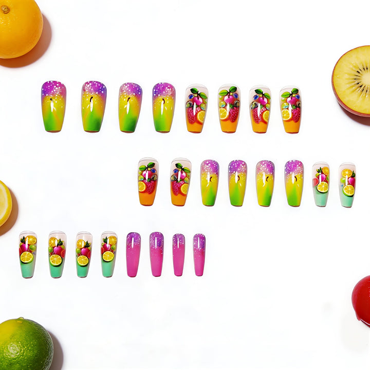 Creative nail art with fruity 3D design Kalsten