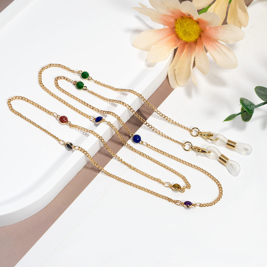 Crystal-Embellished Eyewear Chain Kalsten