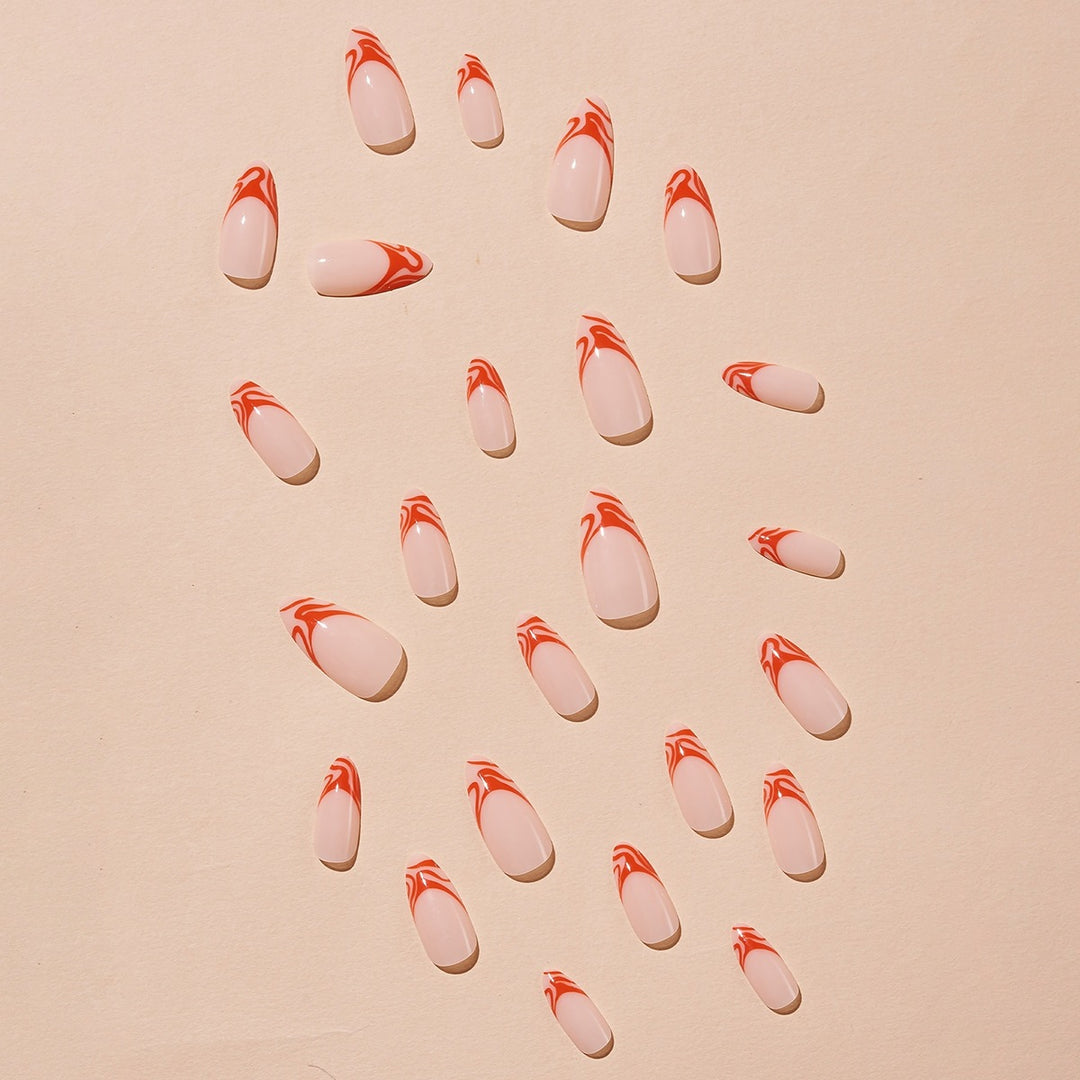 Artificial nails with creative flamingo pattern Kalsten