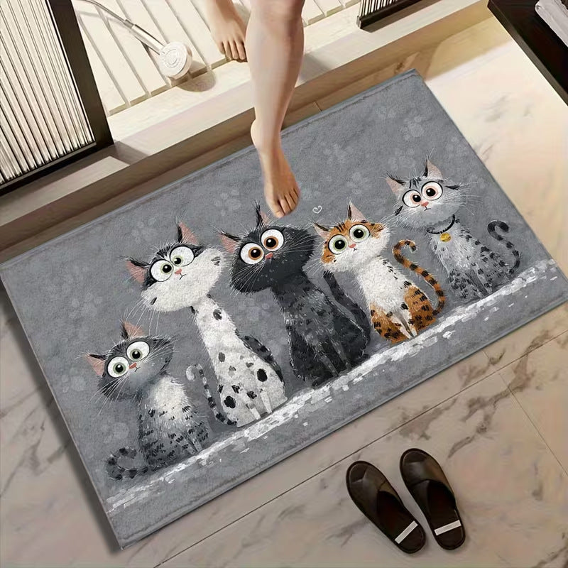 Cute Cat-Themed Doormat Kalsten
