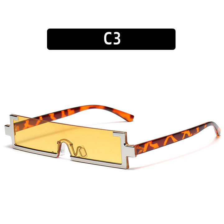Fashion-Forward Geometric Shield Sunglasses