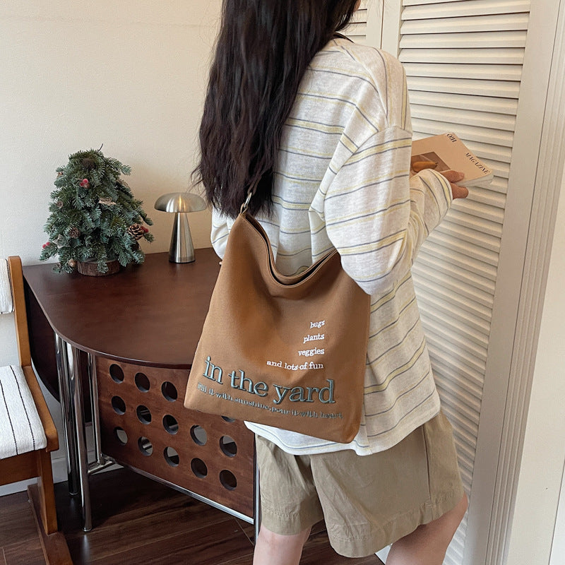 Casual Embroidered Tote Bag
