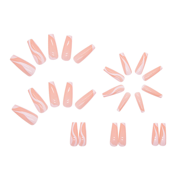 Nail art set with stylish wave lines Kalsten