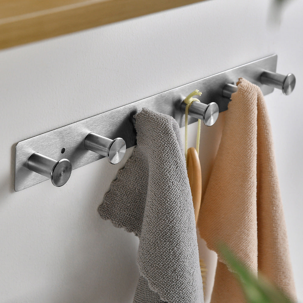 Wall-mounted stainless steel coat rack with five hooks Kalsten